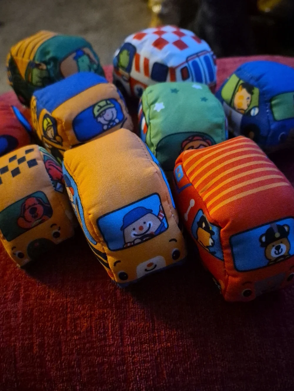 Melissa & Doug Baby Lot Of 7 Take Along Town Soft Cars